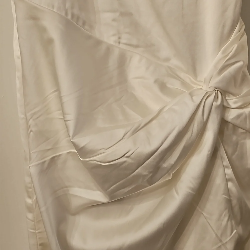 Abercrombie And Fitch Elegant Cream Satin Dress Xs E U C